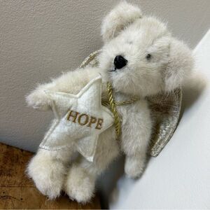 Vintage Boyd’s Bears Hope Angel Cream 9” Fuzzy Teddy Bear Jointed Plush Toy
